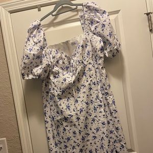 Floral Print Midi/Maxi Dress with Slit